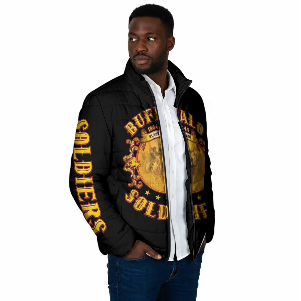 Honor Buffalo Soldiers Padded Jacket African American Cavalry Black Version