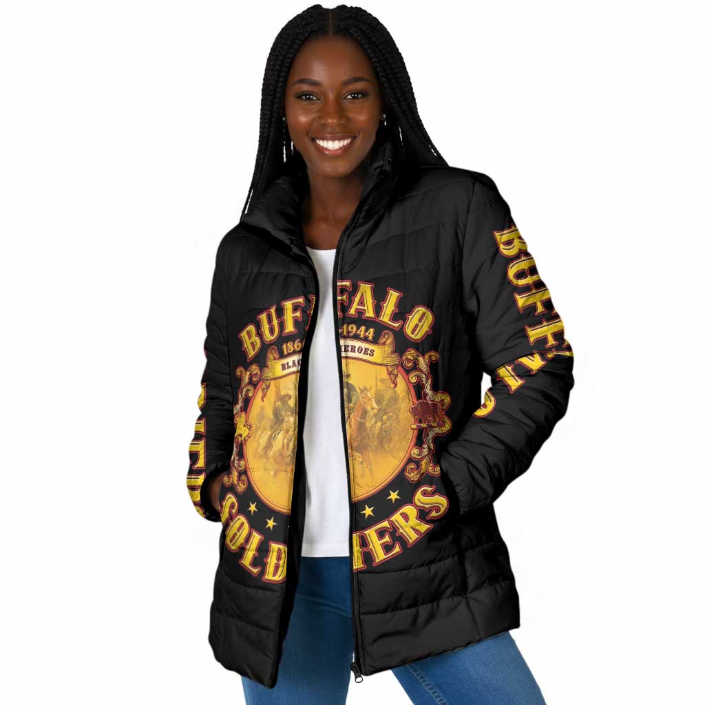 Honor Buffalo Soldiers Padded Jacket African American Cavalry Black Version