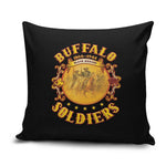 Honor Buffalo Soldiers Pillow Cover African American Cavalry Black Version