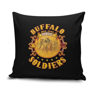 Honor Buffalo Soldiers Pillow Cover African American Cavalry Black Version