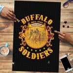 Honor Buffalo Soldiers Puzzle African American Cavalry Black Version