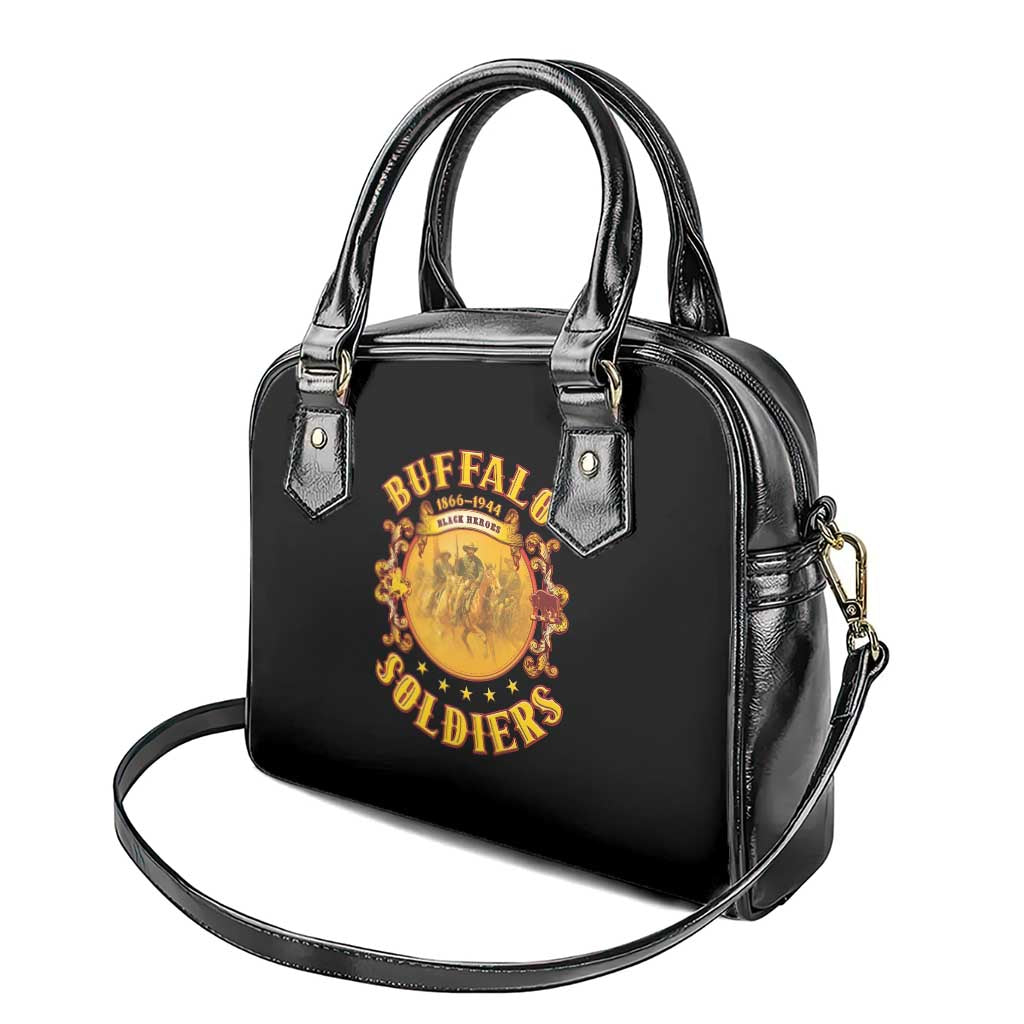 Honor Buffalo Soldiers Shoulder Handbag African American Cavalry Black Version - African Pride