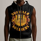 Honor Buffalo Soldiers Sleeveless Zip Hoodie African American Cavalry Black Version - African Pride