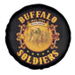 Honor Buffalo Soldiers Spare Tire Cover African American Cavalry Black Version - African Pride