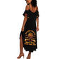 Honor Buffalo Soldiers Summer Maxi Dress African American Cavalry Black Version - African Pride