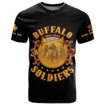 Honor Buffalo Soldiers T shirt African American Cavalry Black Version - African Pride