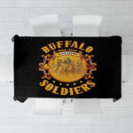 Honor Buffalo Soldiers Tablecloth African American Cavalry Black Version - African Pride
