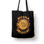 Honor Buffalo Soldiers Tote Bag African American Cavalry Black Version