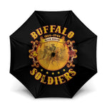 Honor Buffalo Soldiers Umbrella African American Cavalry Black Version