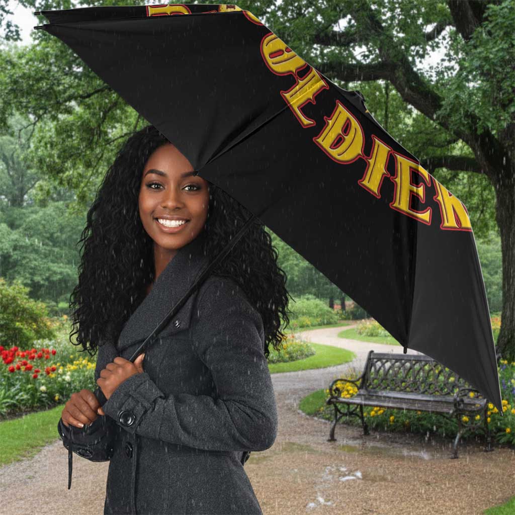 Honor Buffalo Soldiers Umbrella African American Cavalry Black Version