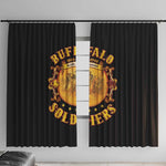 Honor Buffalo Soldiers Window Curtain African American Cavalry Black Version - African Pride