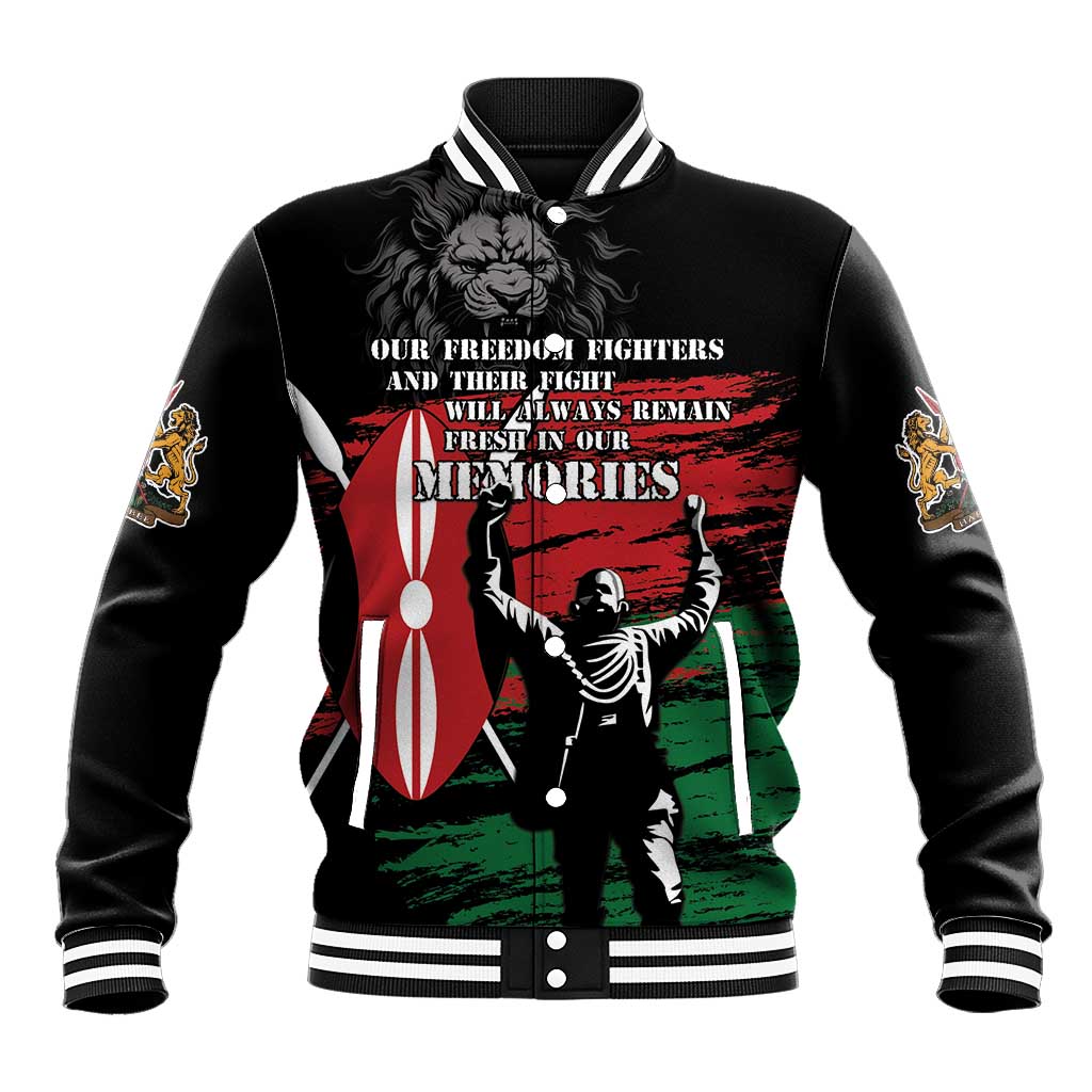 Happy Kenya Mashujaa Day Baseball Jacket Honour Our Heroes, Heroines LT05