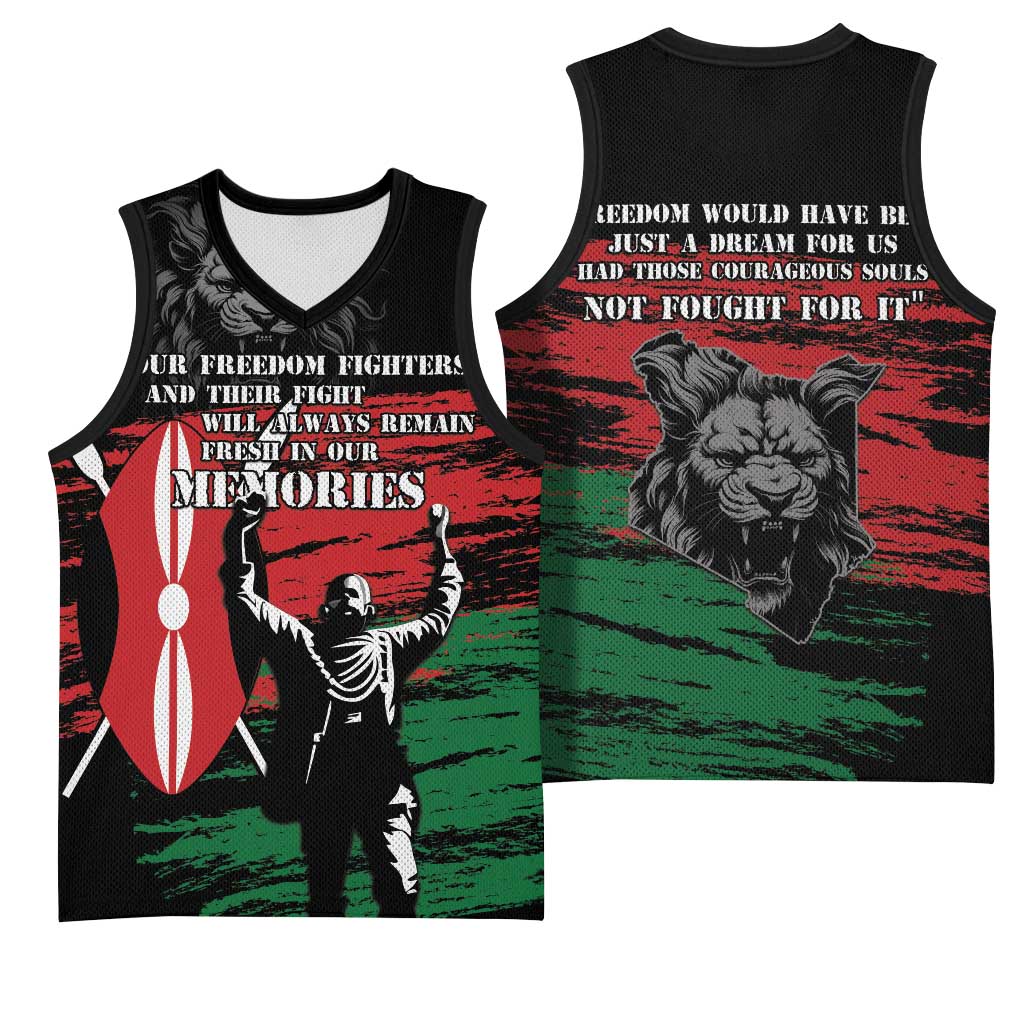 Happy Kenya Mashujaa Day Basketball Jersey Honour Our Heroes, Heroines LT05