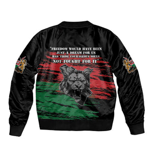 Happy Kenya Mashujaa Day Bomber Jacket Honour Our Heroes, Heroines