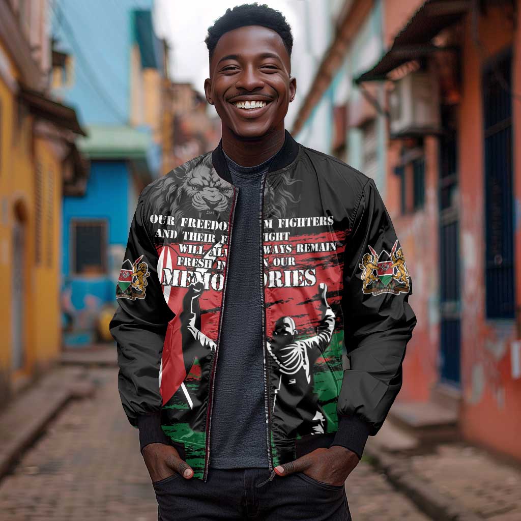 Happy Kenya Mashujaa Day Bomber Jacket Honour Our Heroes, Heroines