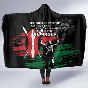 Happy Kenya Mashujaa Day Hooded Blanket Honour Our Heroes, Heroines