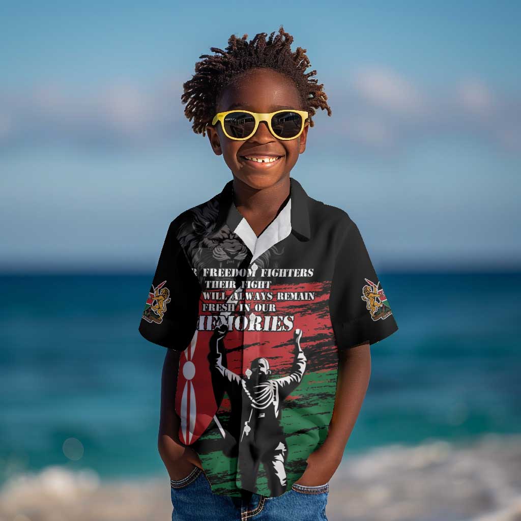 Happy Kenya Mashujaa Day Kid Hawaiian Shirt Honour Our Heroes, Heroines