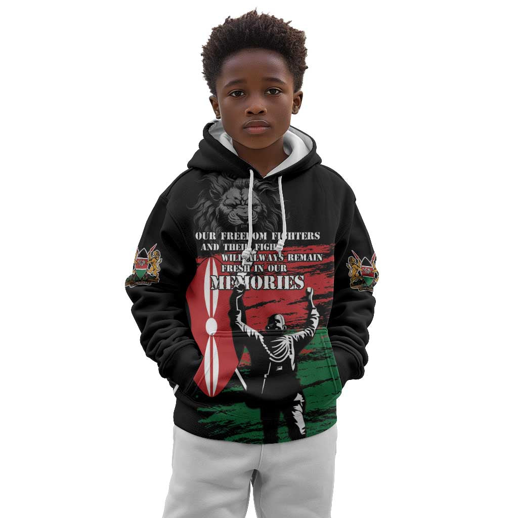 Happy Kenya Mashujaa Day Kid Hoodie Honour Our Heroes, Heroines