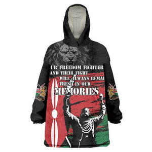 Happy Kenya Mashujaa Day KId Wearable Blanket Hoodie Honour Our Heroes, Heroines