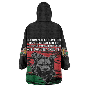 Happy Kenya Mashujaa Day KId Wearable Blanket Hoodie Honour Our Heroes, Heroines