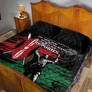 Happy Kenya Mashujaa Day Quilt Bed Set Honour Our Heroes, Heroines