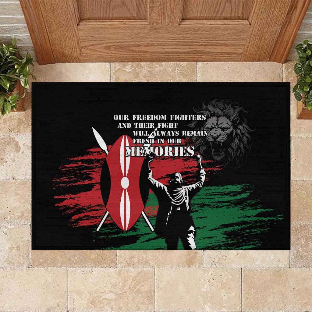 Happy Kenya Mashujaa Day Rubber Doormat Honour Our Heroes, Heroines