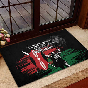 Happy Kenya Mashujaa Day Rubber Doormat Honour Our Heroes, Heroines