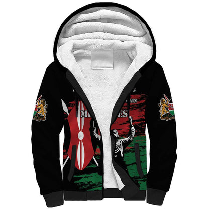 Happy Kenya Mashujaa Day Sherpa Hoodie Honour Our Heroes, Heroines