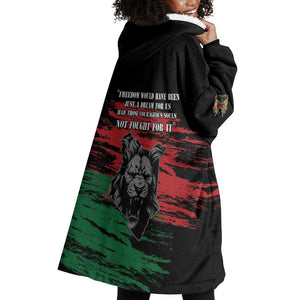 Happy Kenya Mashujaa Day Wearable Blanket Hoodie Honour Our Heroes, Heroines