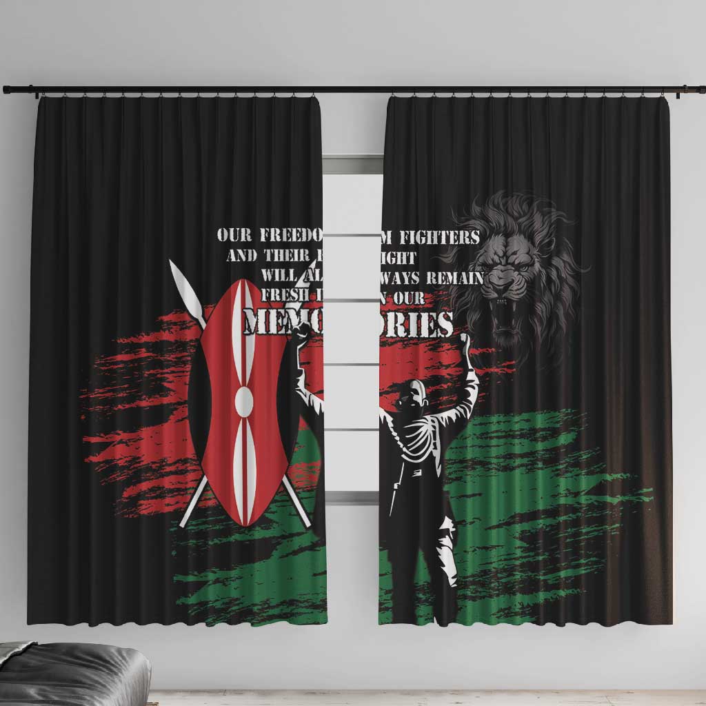 Happy Kenya Mashujaa Day Window Curtain Honour Our Heroes, Heroines