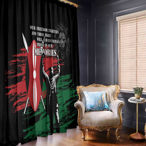 Happy Kenya Mashujaa Day Window Curtain Honour Our Heroes, Heroines