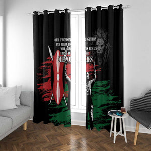 Happy Kenya Mashujaa Day Window Curtain Honour Our Heroes, Heroines