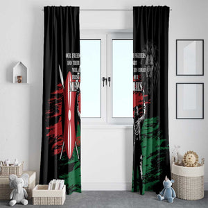 Happy Kenya Mashujaa Day Window Curtain Honour Our Heroes, Heroines