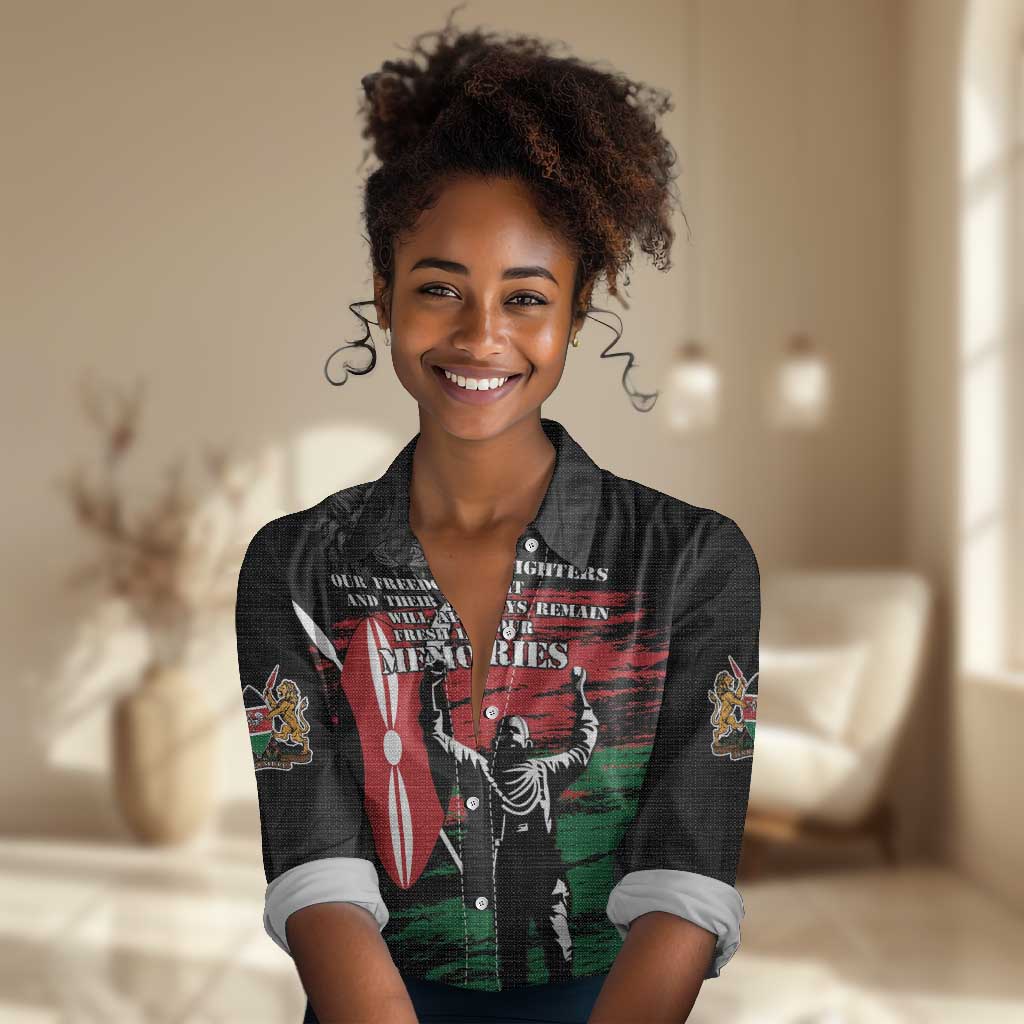 Happy Kenya Mashujaa Day Women Casual Shirt Honour Our Heroes, Heroines