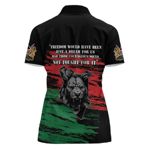 Happy Kenya Mashujaa Day Women Polo Shirt Honour Our Heroes, Heroines