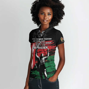 Happy Kenya Mashujaa Day Women Polo Shirt Honour Our Heroes, Heroines