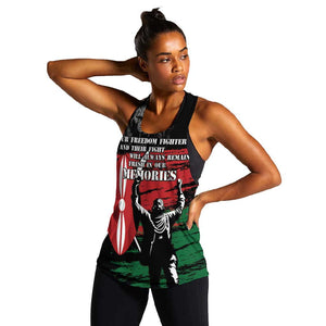 Happy Kenya Mashujaa Day Women Racerback Tank Honour Our Heroes, Heroines