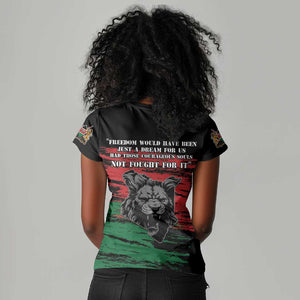 Happy Kenya Mashujaa Day Women V-Neck T-Shirt Honour Our Heroes, Heroines