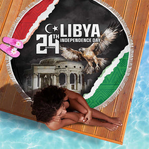 Happy Libya Independence Day Beach Blanket Libya In My Heart