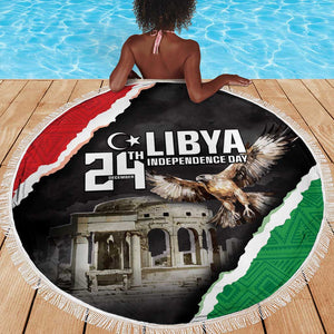 Happy Libya Independence Day Beach Blanket Libya In My Heart