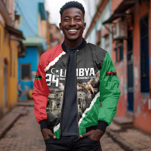 Happy Libya Independence Day Bomber Jacket Libya In My Heart