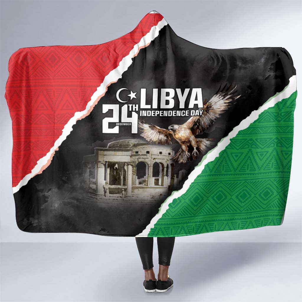 Happy Libya Independence Day Hooded Blanket Libya In My Heart