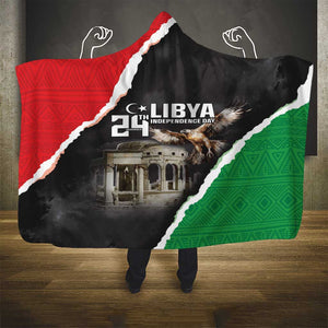 Happy Libya Independence Day Hooded Blanket Libya In My Heart