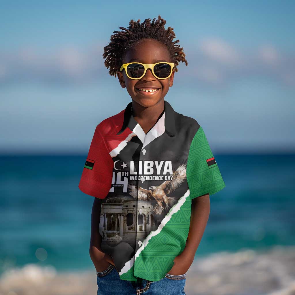 Happy Libya Independence Day Kid Hawaiian Shirt Libya In My Heart