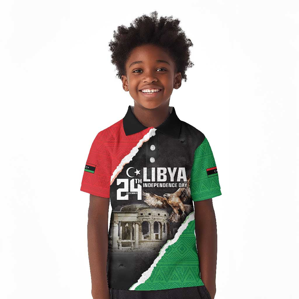 Happy Libya Independence Day Kid Polo Shirt Libya In My Heart