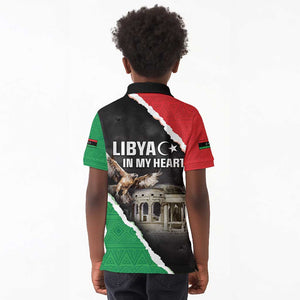 Happy Libya Independence Day Kid Polo Shirt Libya In My Heart