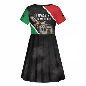 Happy Libya Independence Day Kid Short Sleeve Dress Libya In My Heart