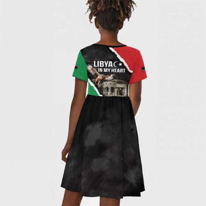 Happy Libya Independence Day Kid Short Sleeve Dress Libya In My Heart