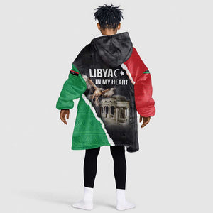 Happy Libya Independence Day Kid Wearable Blanket Hoodie Libya In My Heart