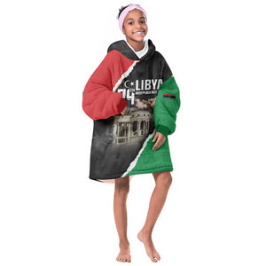 Happy Libya Independence Day Kid Wearable Blanket Hoodie Libya In My Heart